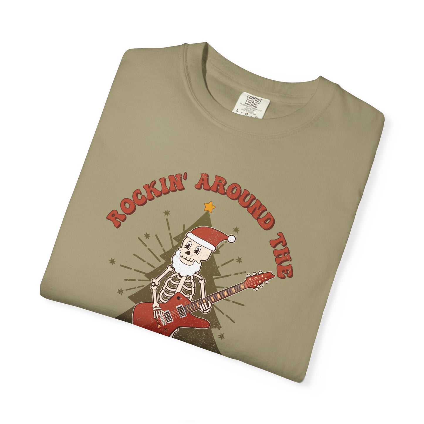 Rockin Around the Christmas Tree Skeleton Christmas Tshirt