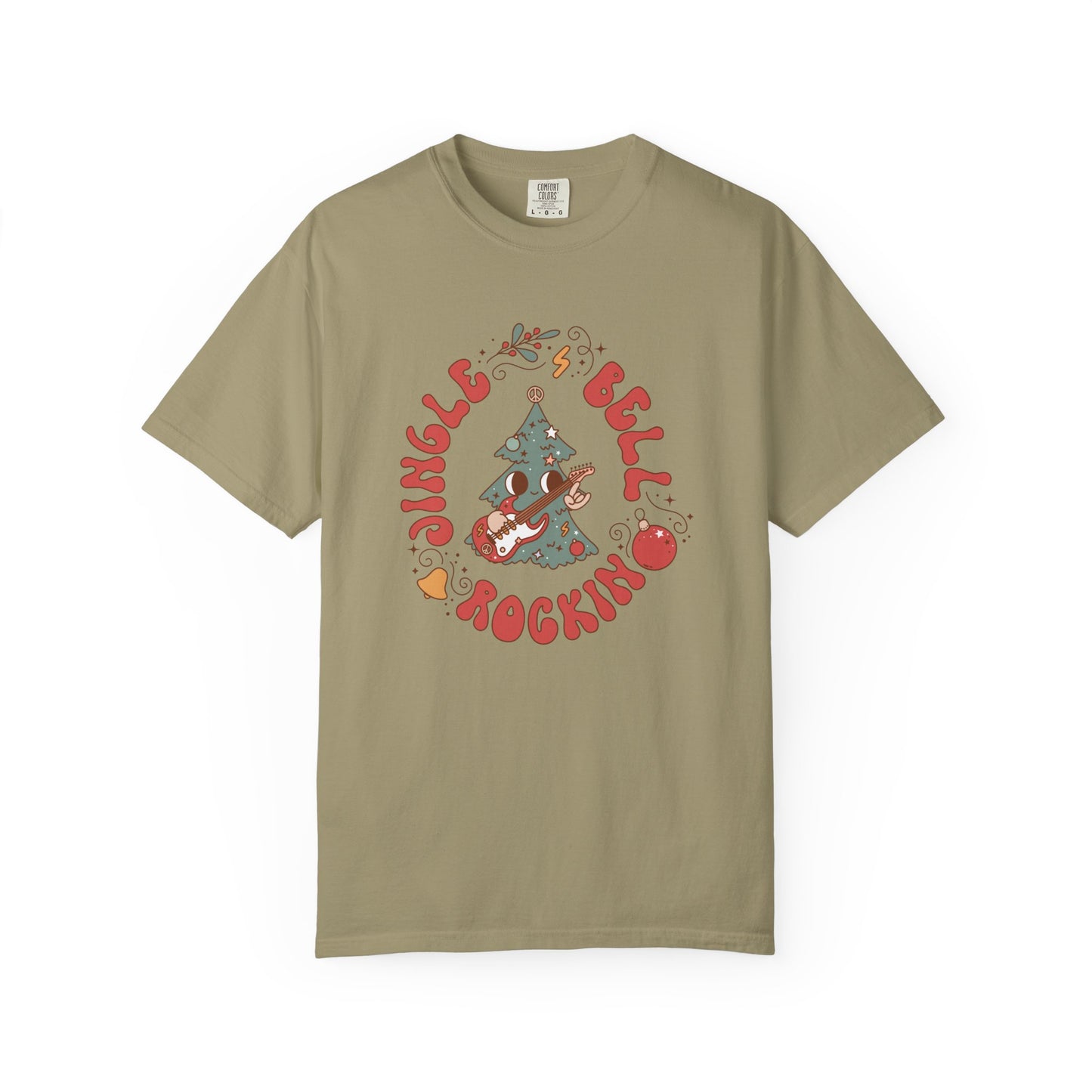 Groovy Jingle Bell Rockin Christmas Retro Style TeeShirt