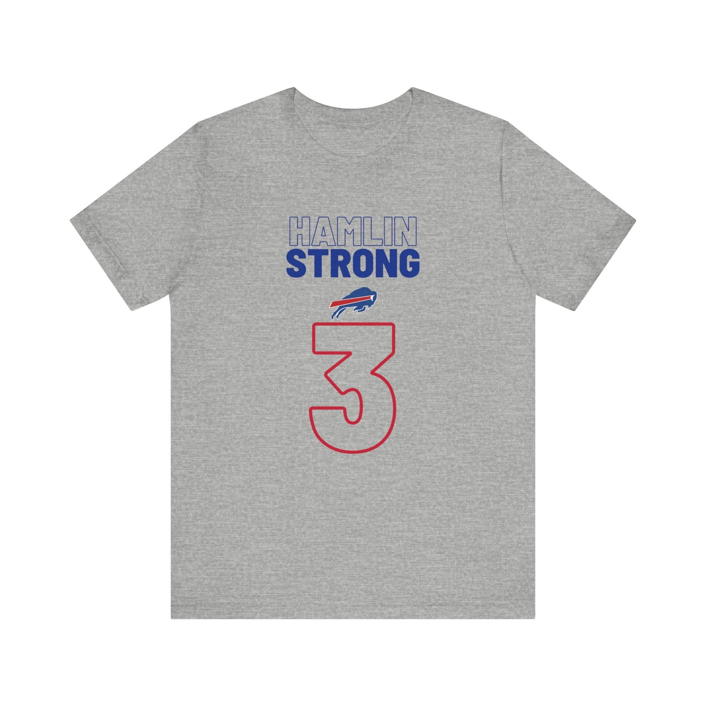 Hamlin Strong Damar Hamlin Buffalo Bills Logo #3 Unisex Jersey Short Sleeve Tee