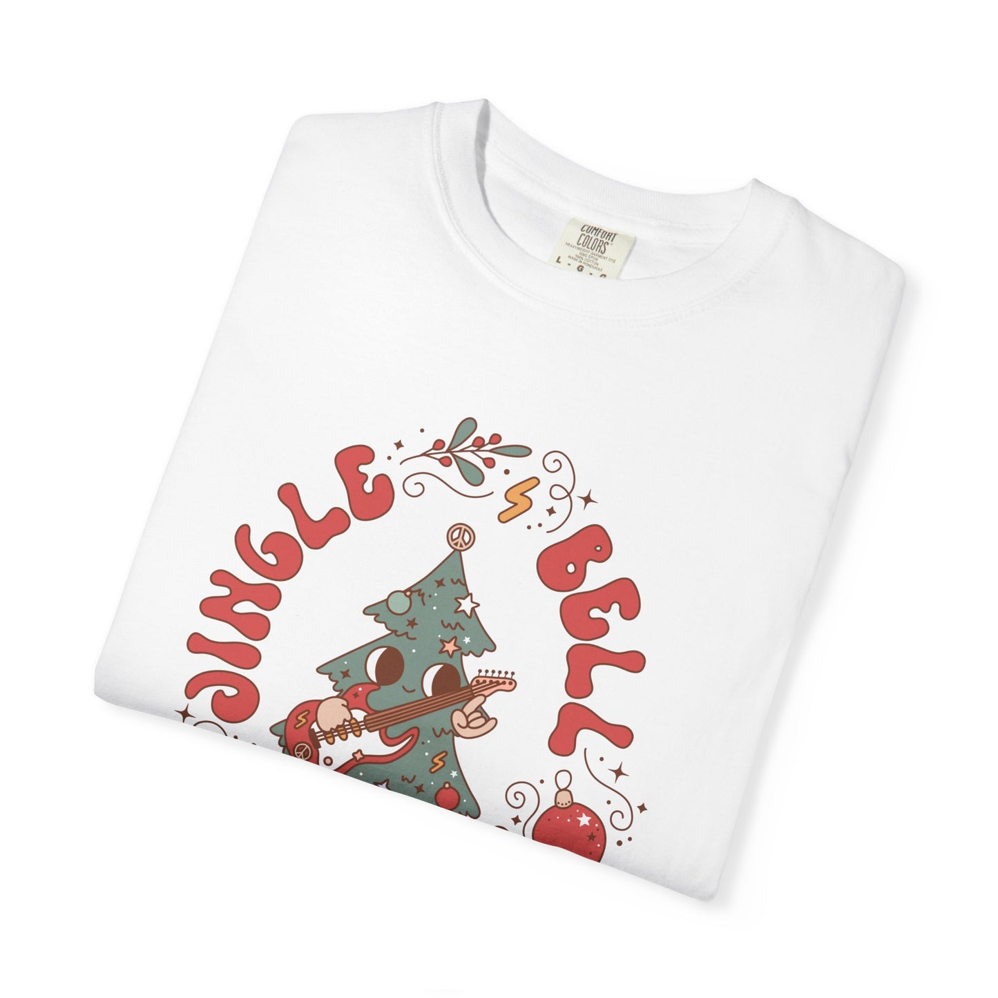 Groovy Jingle Bell Rockin Christmas Retro Style TeeShirt