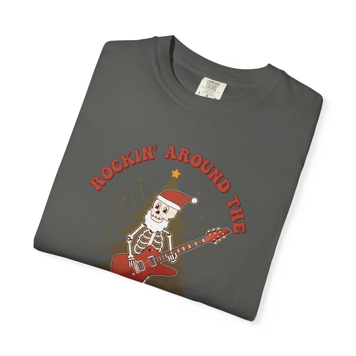 Rockin Around the Christmas Tree Skeleton Christmas Tshirt