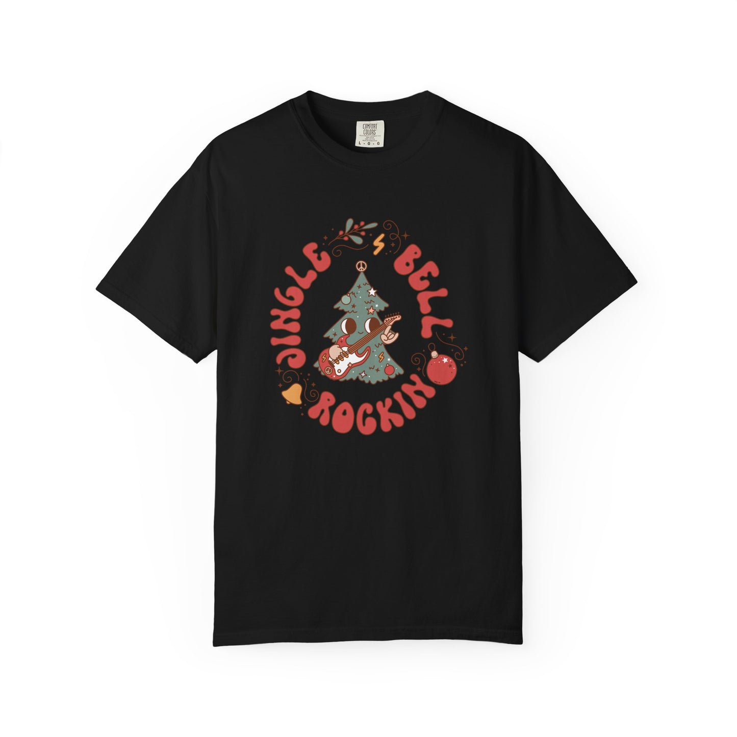 Groovy Jingle Bell Rockin Christmas Retro Style TeeShirt