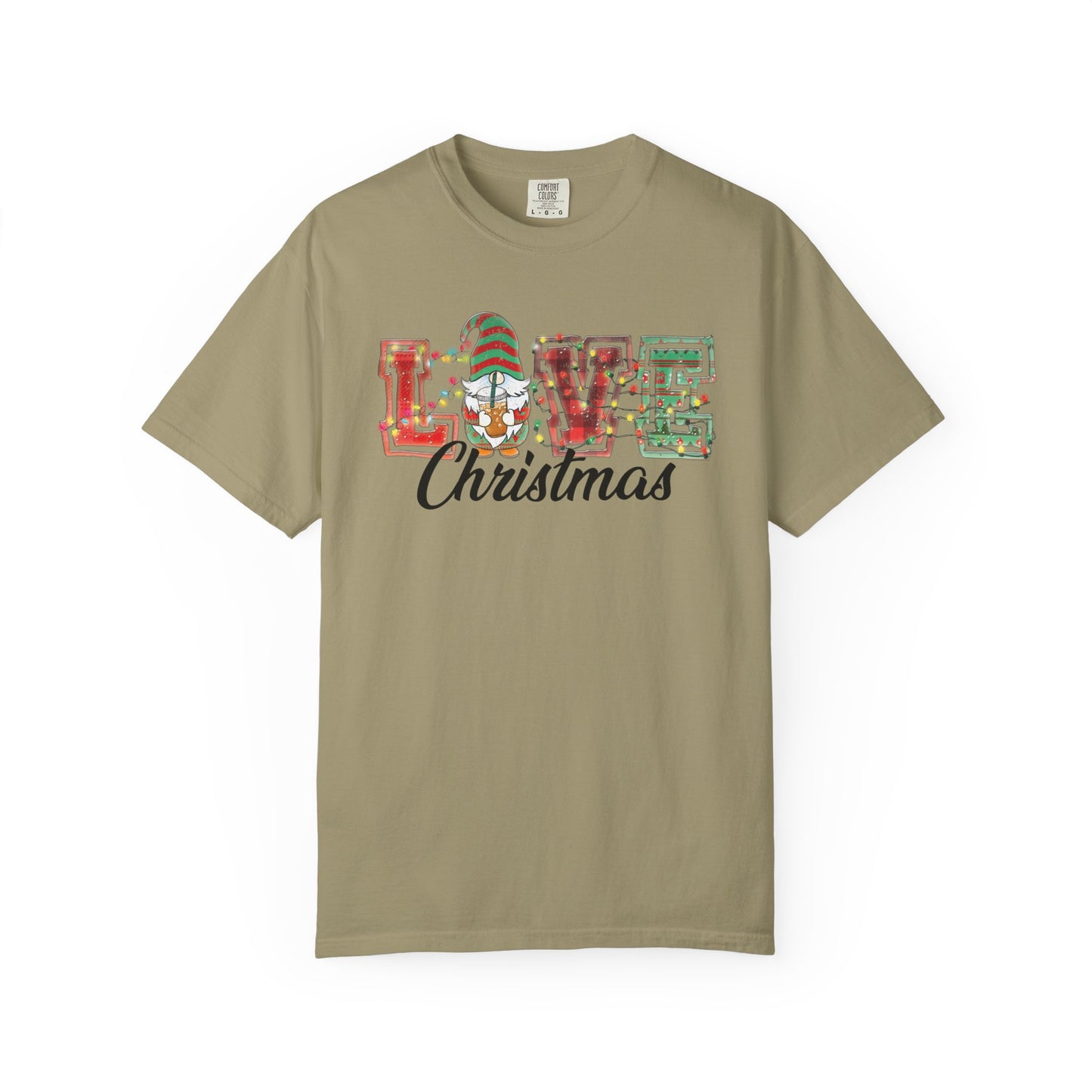 Love Christmas Cute Gnome Lights Christmas Tshirt
