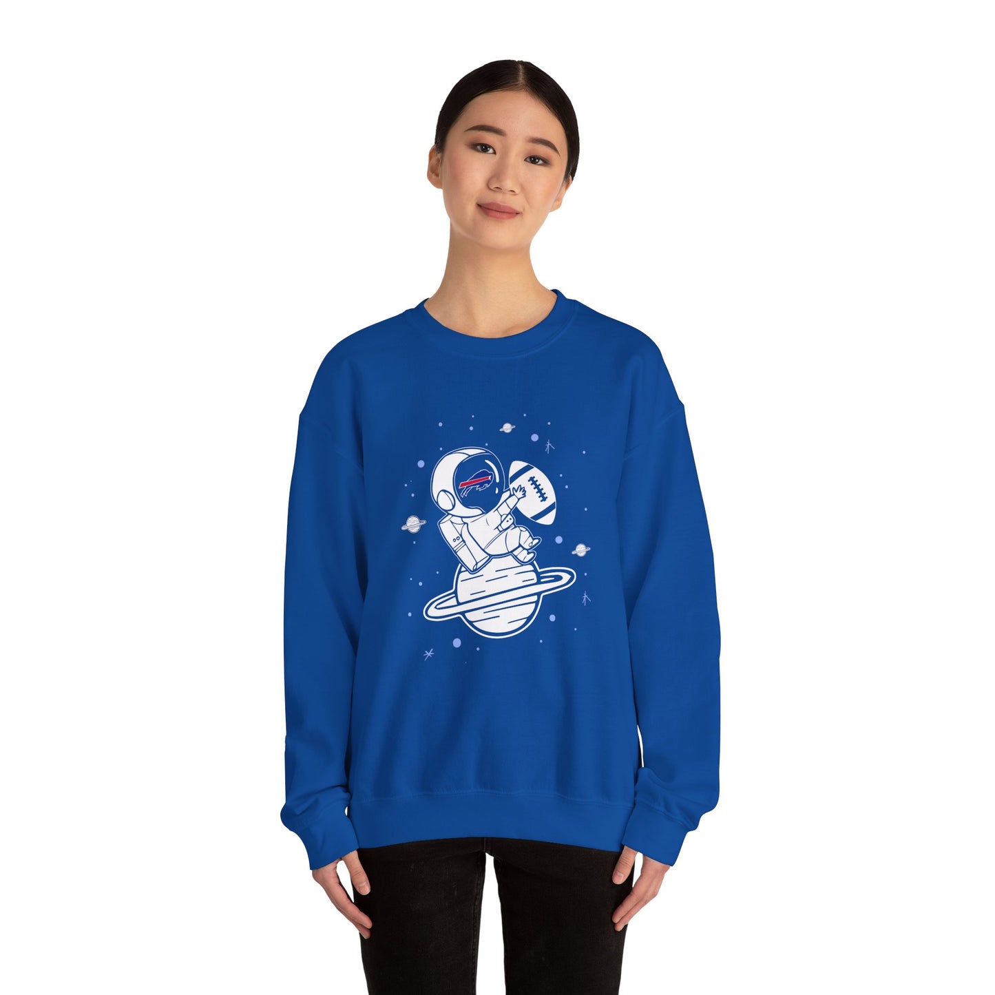 Cool Buffalo Bills Spaceman Astronaut Crewneck Sweatshirt