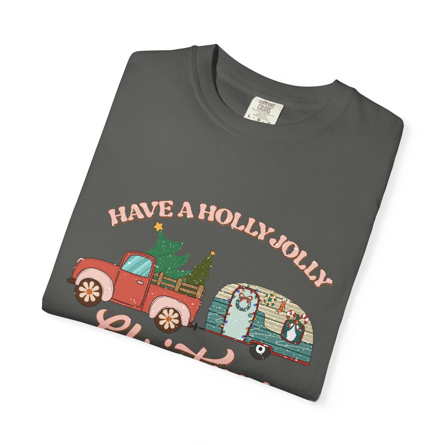 Have a Holly Jolly Christmas Camper Retro Tshirt