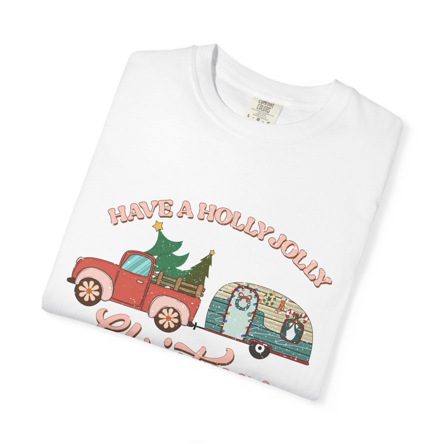 Have a Holly Jolly Christmas Camper Retro Tshirt