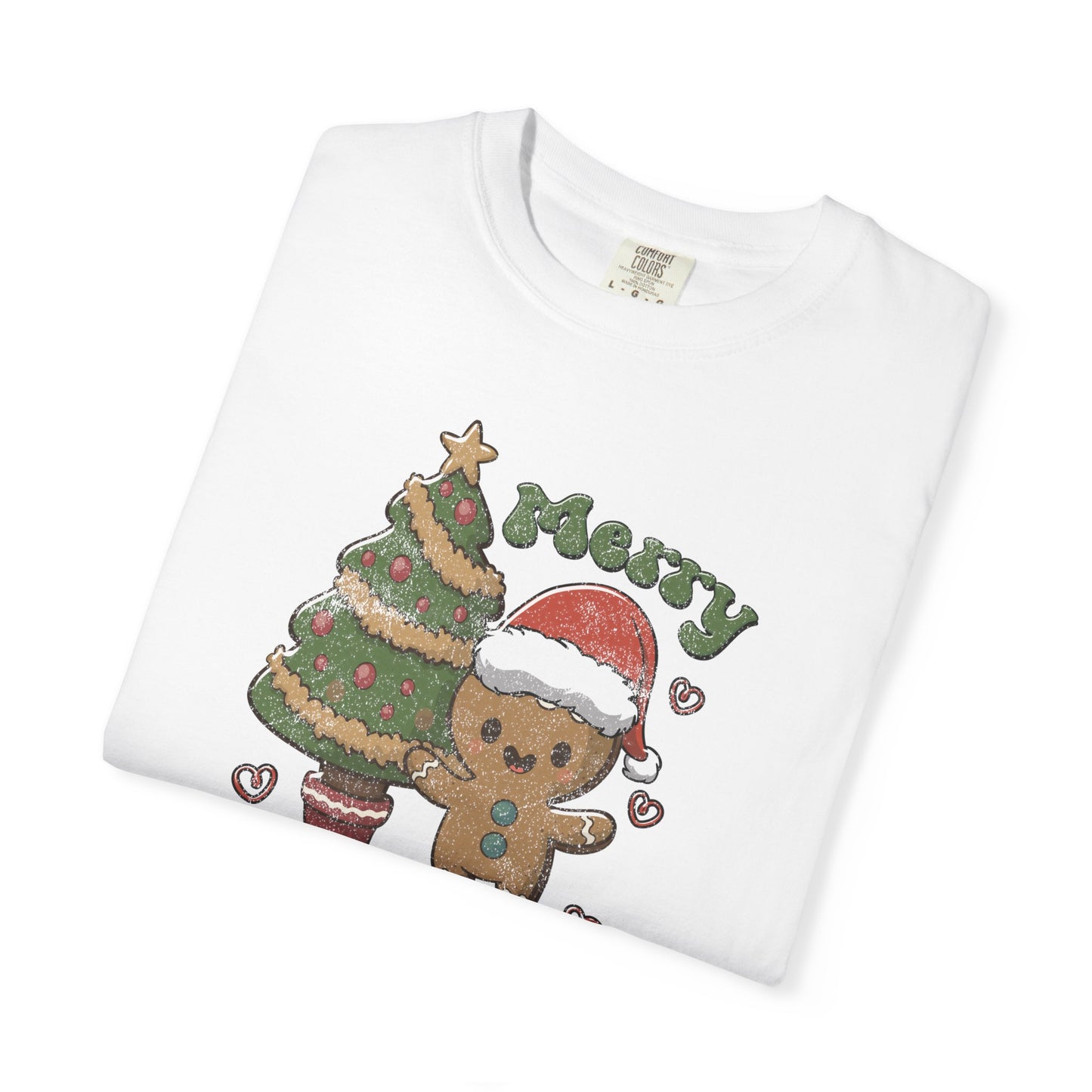 Cute Gingerbread Man Cookie Merry Christmas Tshirt
