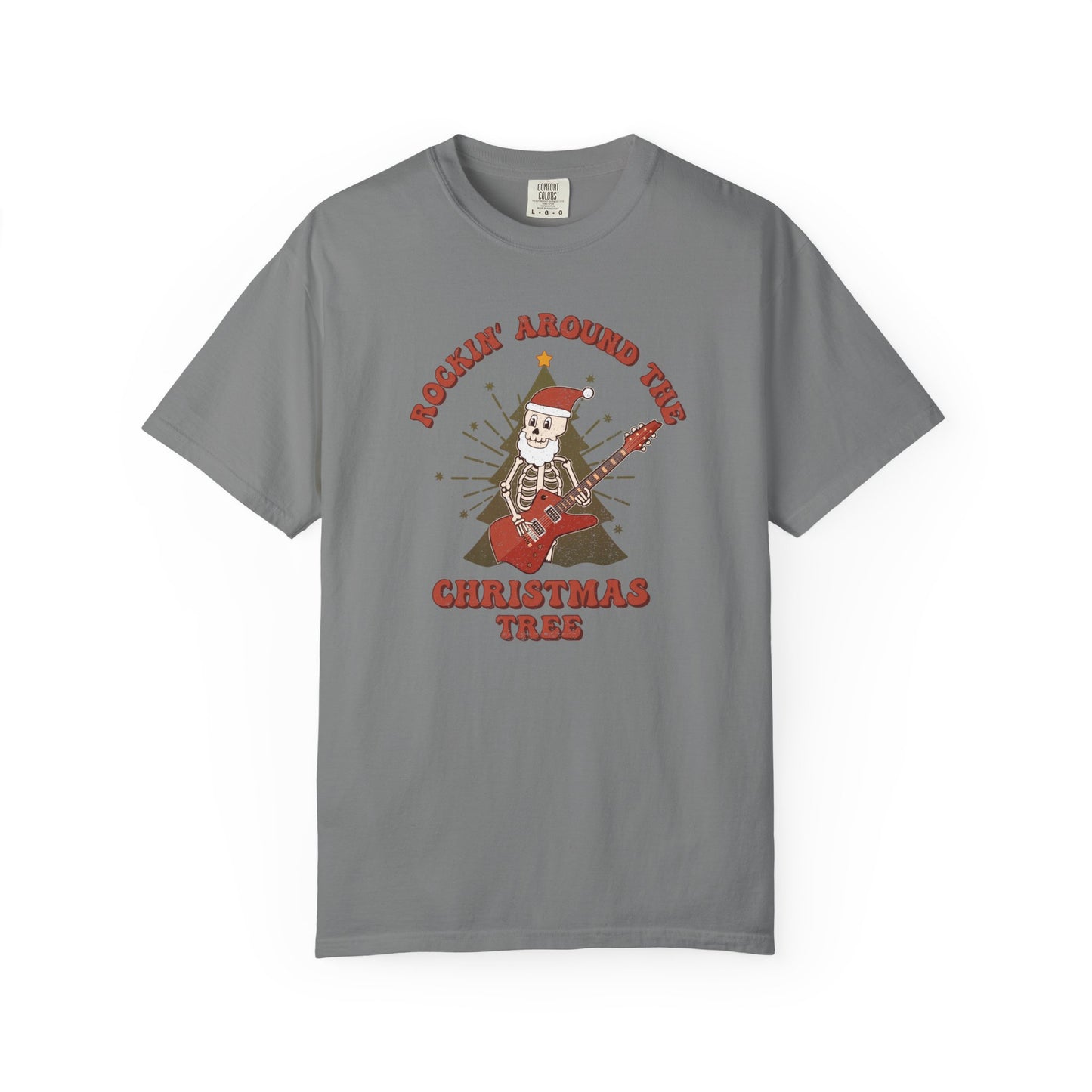 Rockin Around the Christmas Tree Skeleton Christmas Tshirt