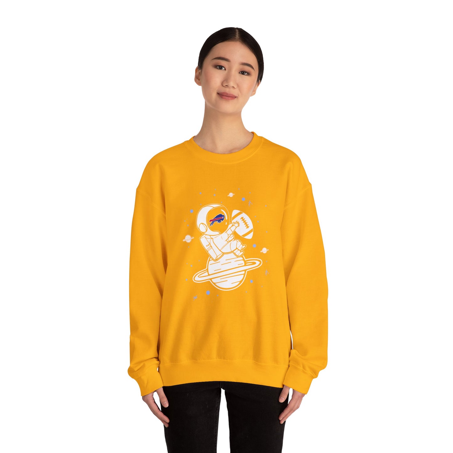Cool Buffalo Bills Spaceman Astronaut Crewneck Sweatshirt