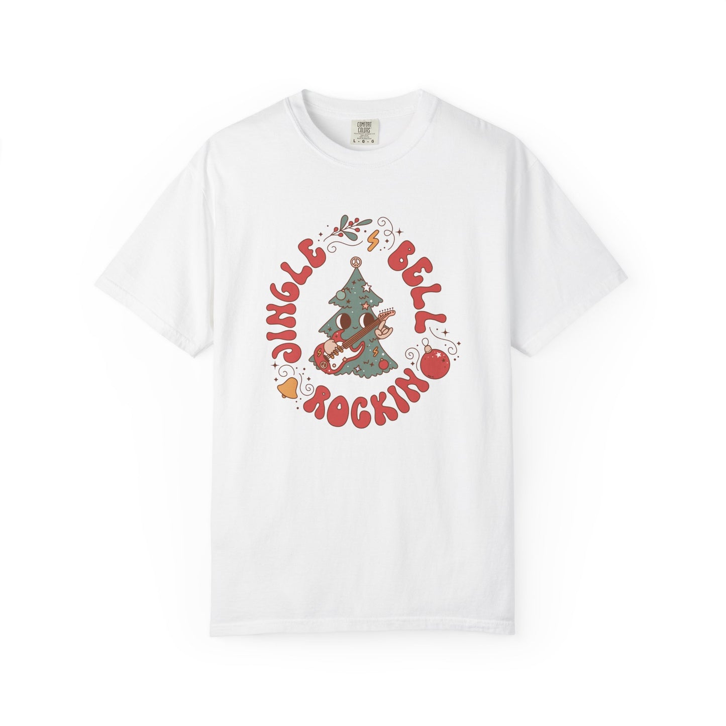 Groovy Jingle Bell Rockin Christmas Retro Style TeeShirt