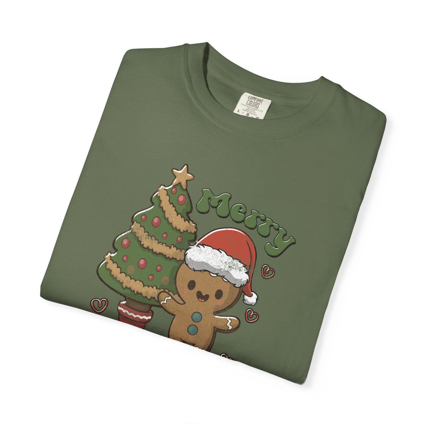 Cute Gingerbread Man Cookie Merry Christmas Tshirt