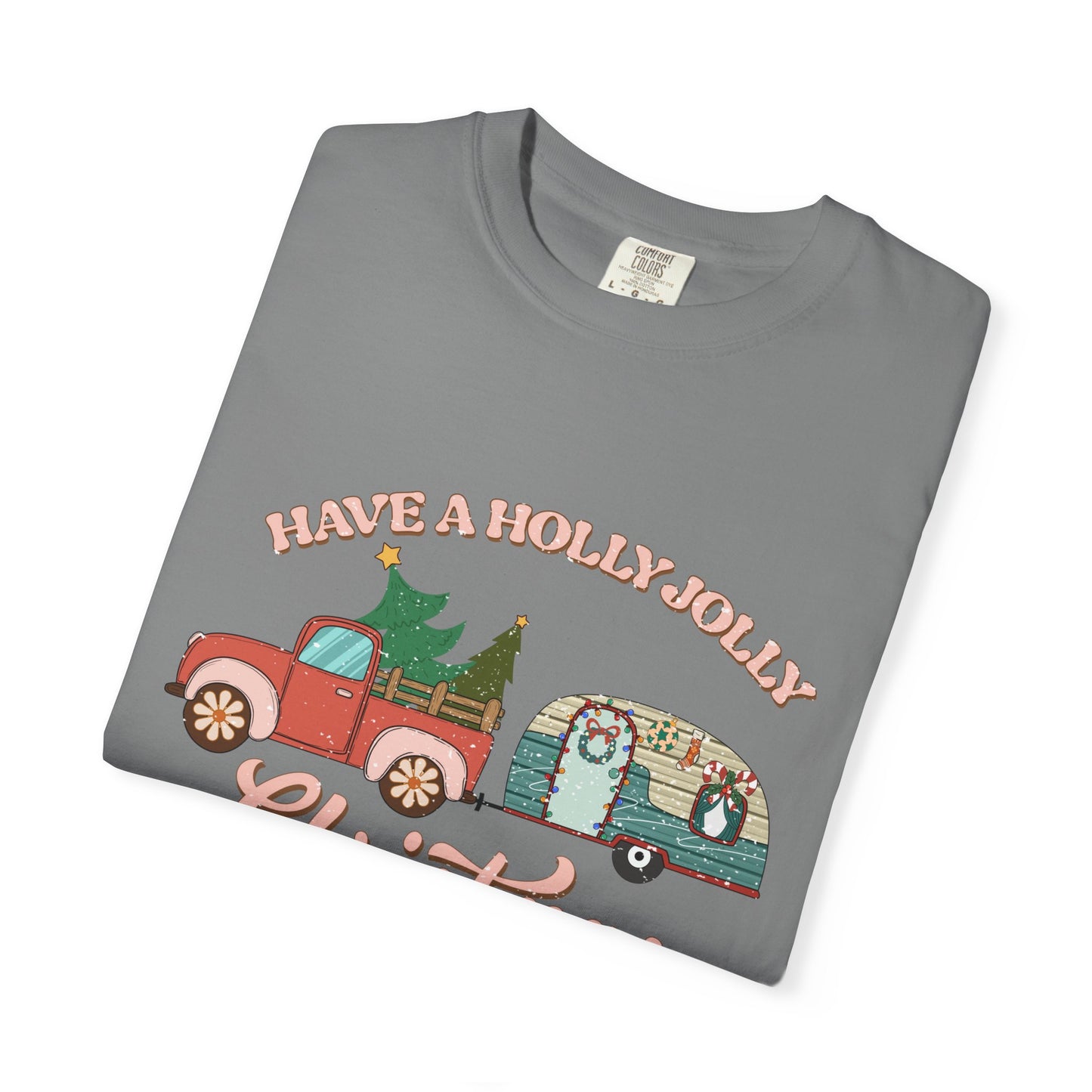 Have a Holly Jolly Christmas Camper Retro Tshirt