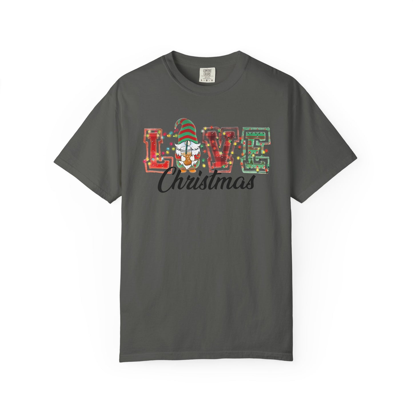 Love Christmas Cute Gnome Lights Christmas Tshirt