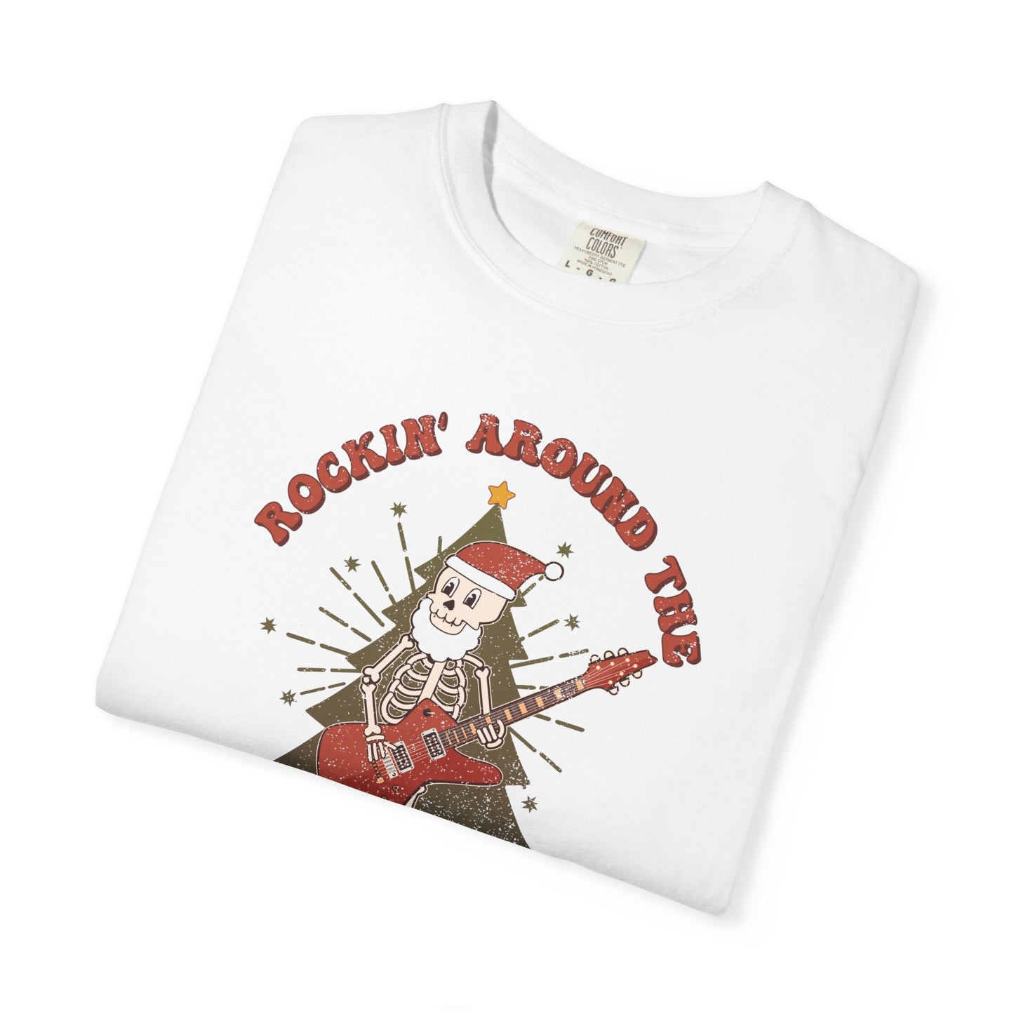 Rockin Around the Christmas Tree Skeleton Christmas Tshirt