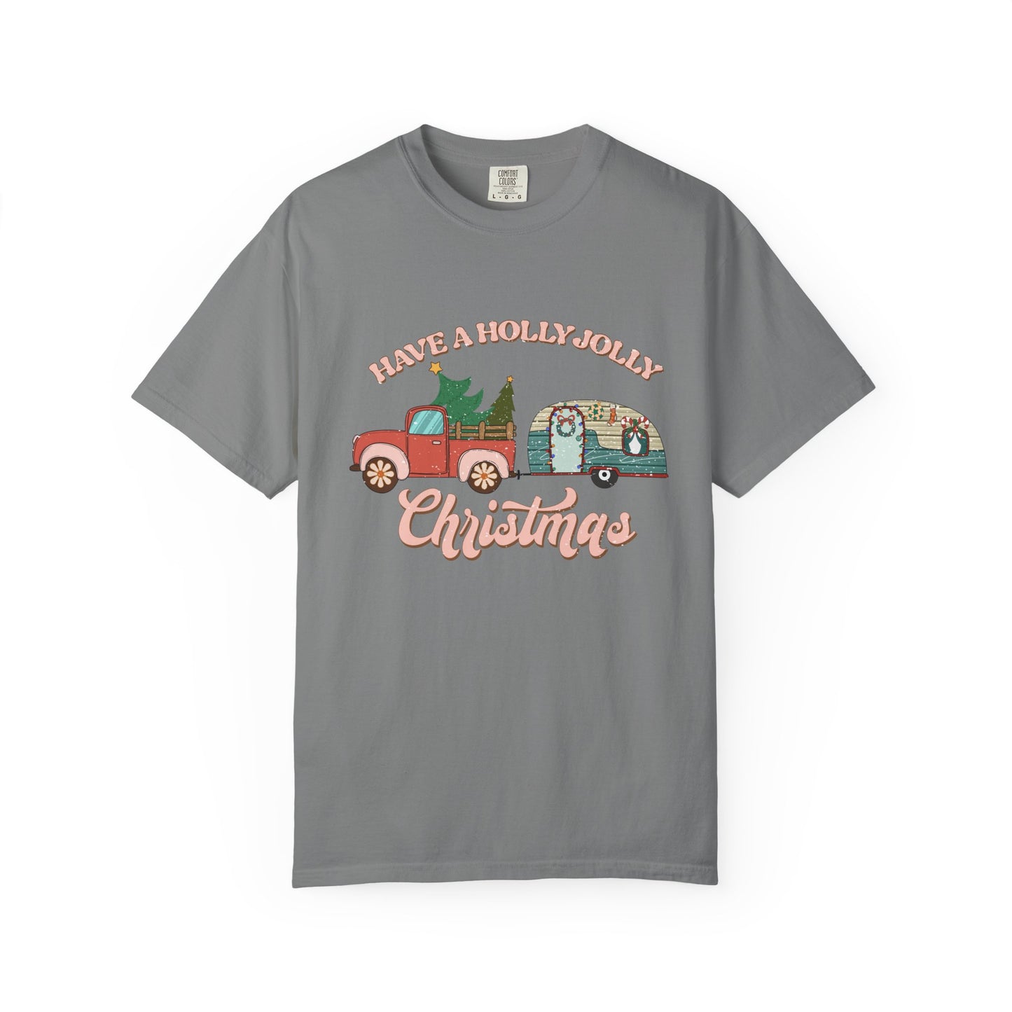 Have a Holly Jolly Christmas Camper Retro Tshirt