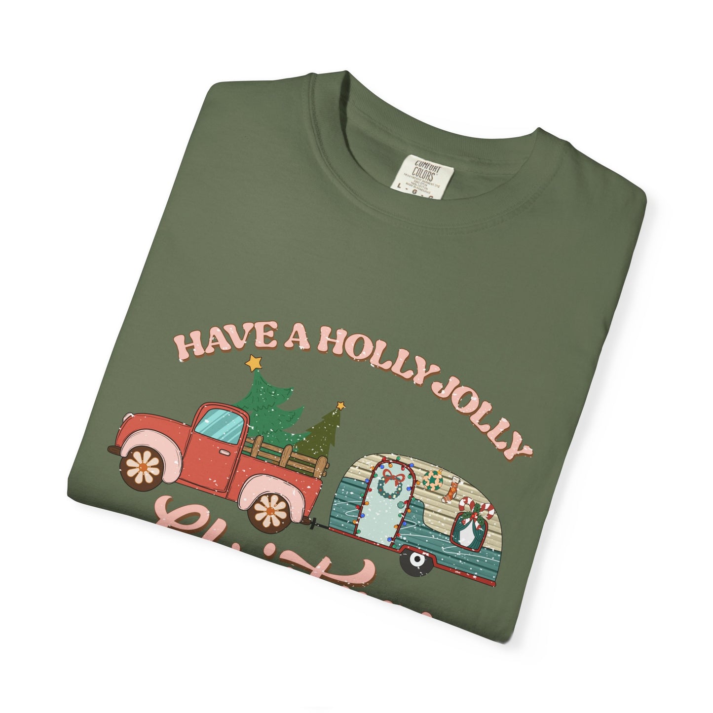 Have a Holly Jolly Christmas Camper Retro Tshirt