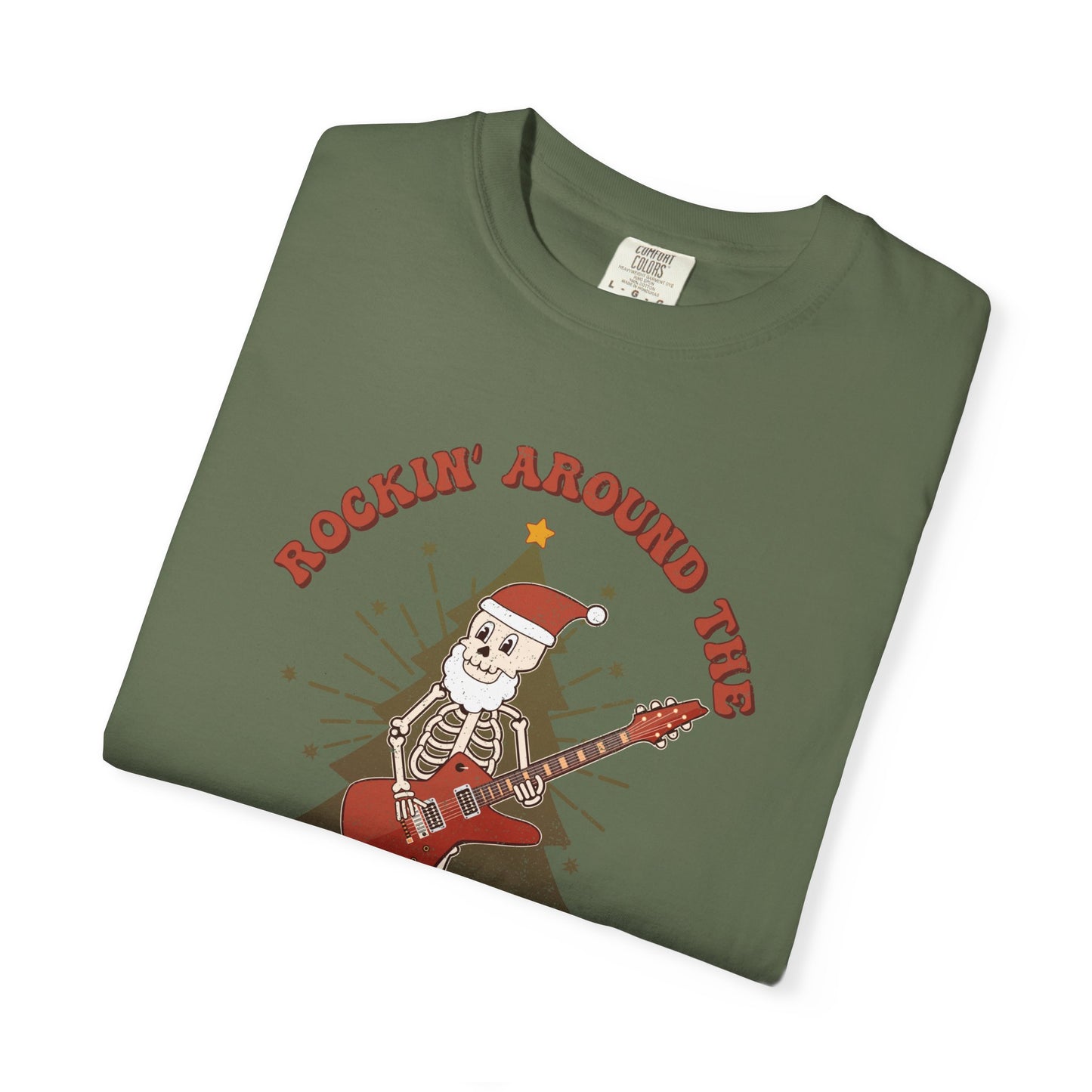 Rockin Around the Christmas Tree Skeleton Christmas Tshirt