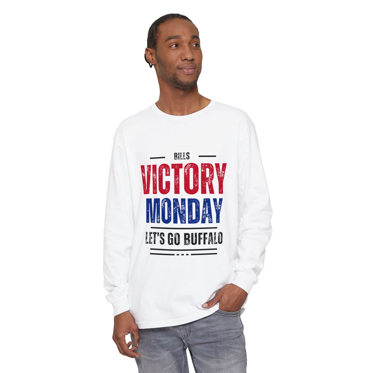 Buffalo Bills Victory Monday Where Else Would You Rather Be Unisex L Sleeve T