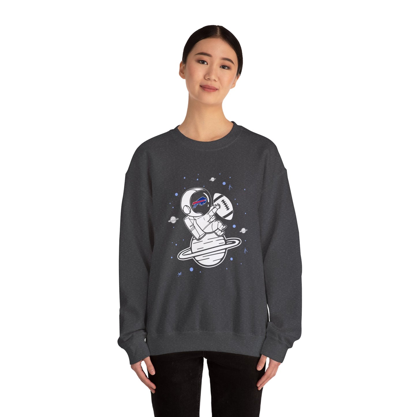 Cool Buffalo Bills Spaceman Astronaut Crewneck Sweatshirt