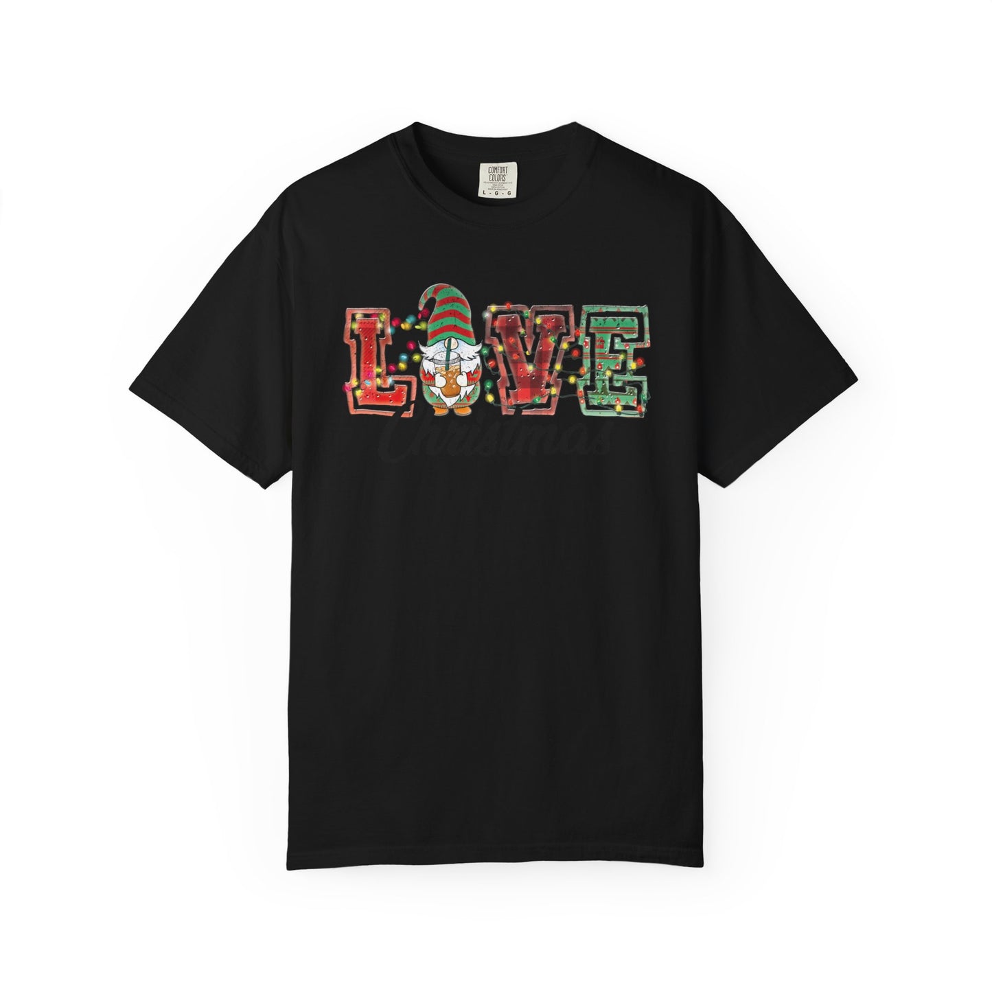 Love Christmas Cute Gnome Lights Christmas Tshirt