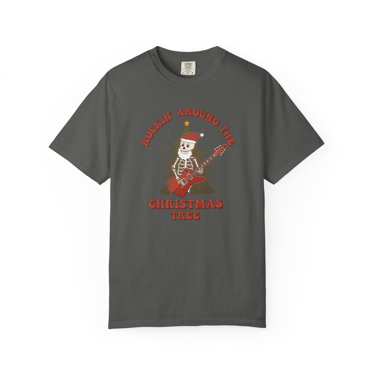 Rockin Around the Christmas Tree Skeleton Christmas Tshirt