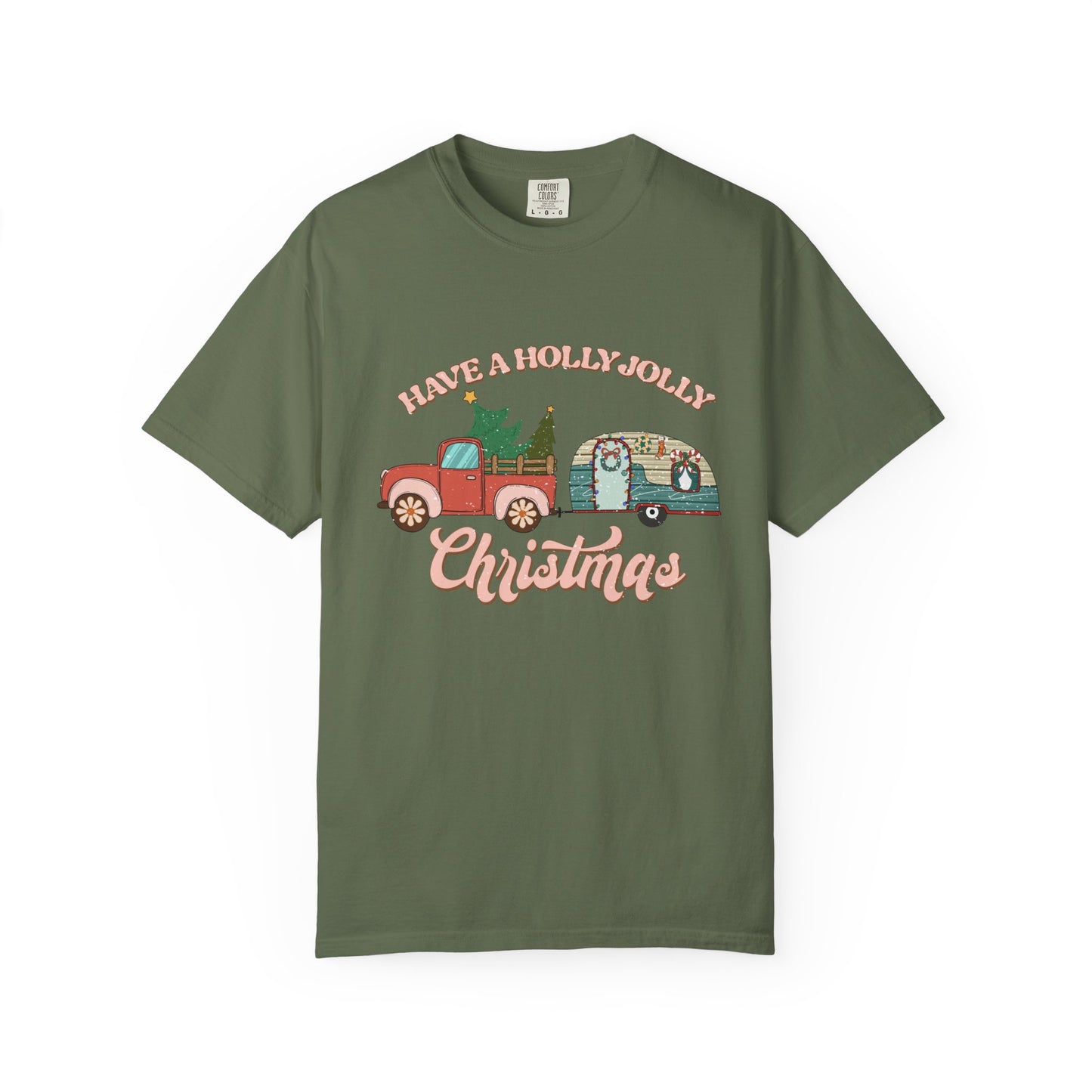 Have a Holly Jolly Christmas Camper Retro Tshirt