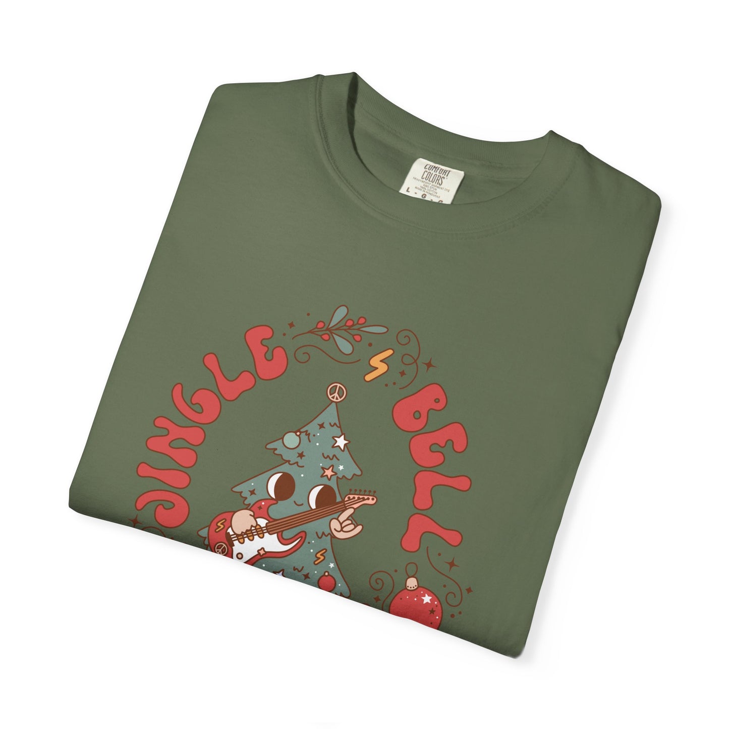 Groovy Jingle Bell Rockin Christmas Retro Style TeeShirt