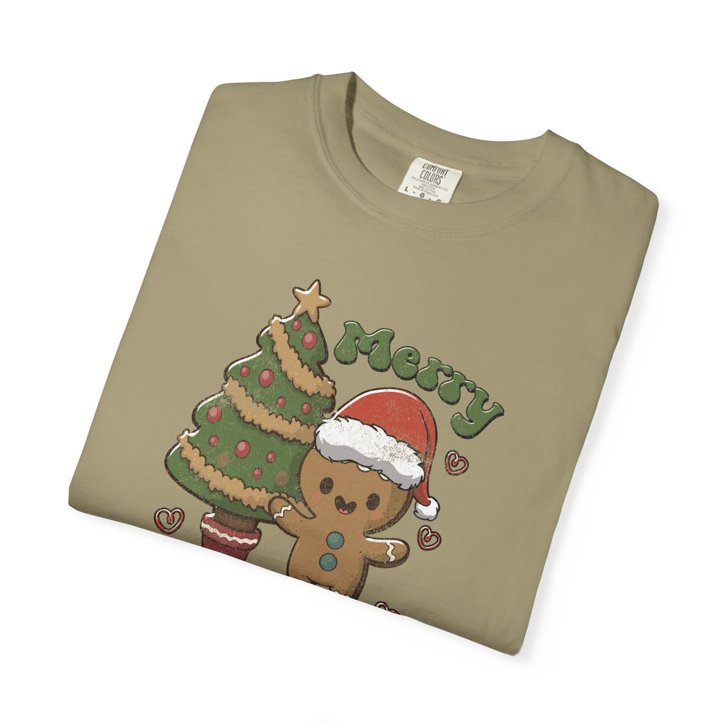 Cute Gingerbread Man Cookie Merry Christmas Tshirt