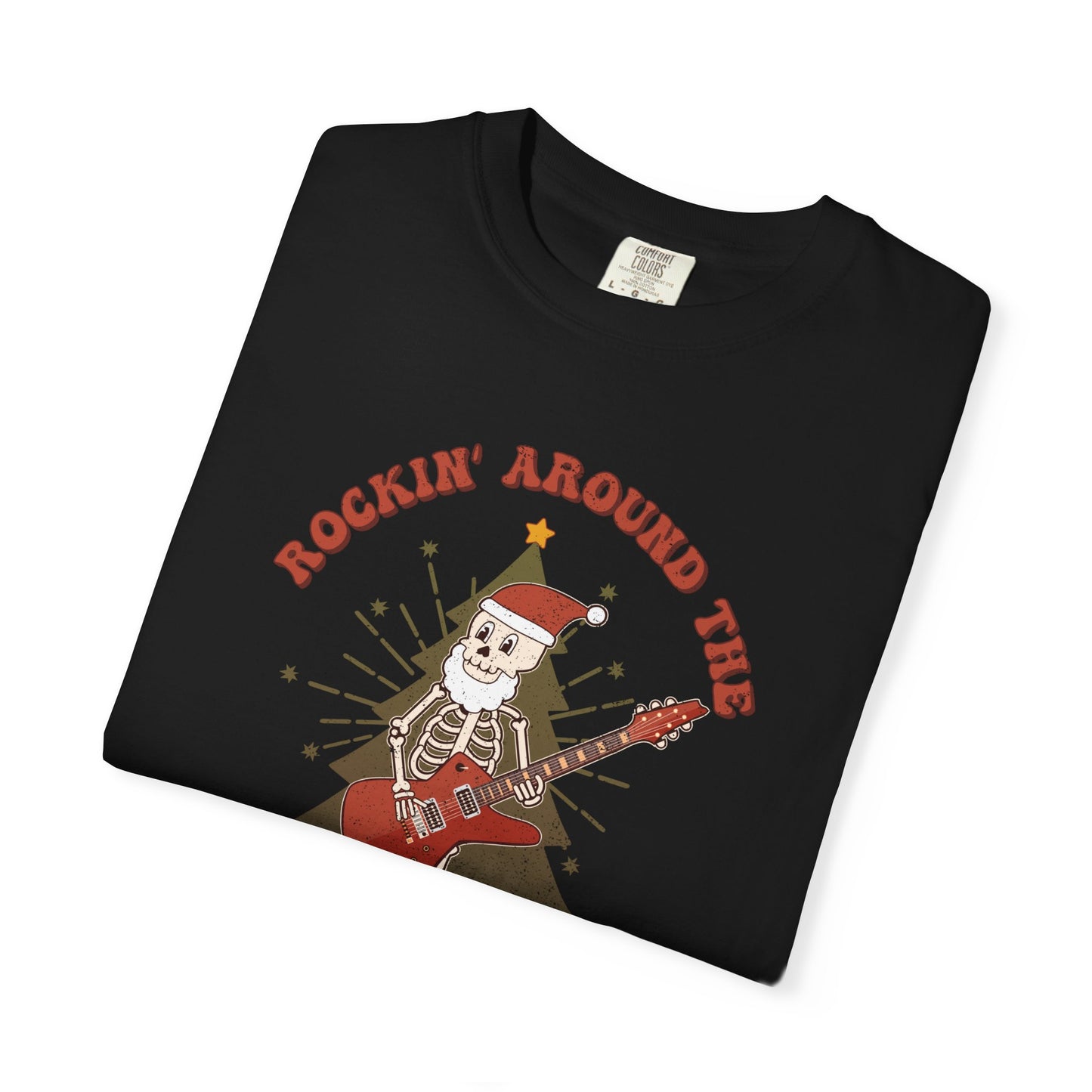 Rockin Around the Christmas Tree Skeleton Christmas Tshirt