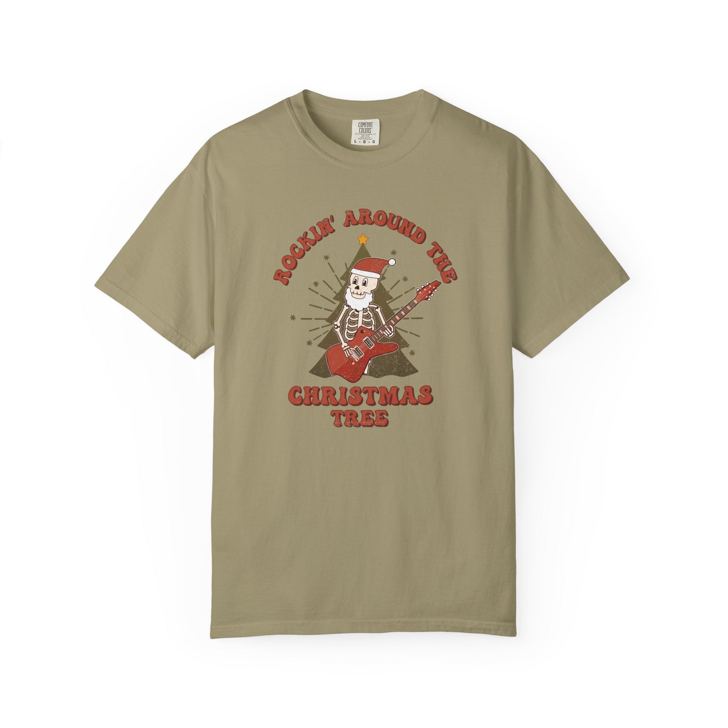 Rockin Around the Christmas Tree Skeleton Christmas Tshirt