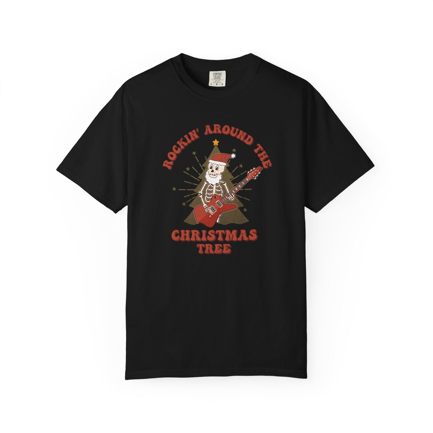 Rockin Around the Christmas Tree Skeleton Christmas Tshirt