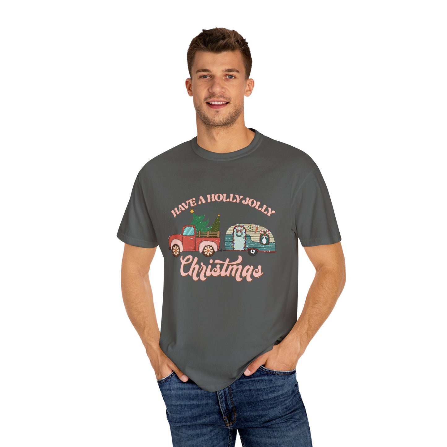 Have a Holly Jolly Christmas Camper Retro Tshirt
