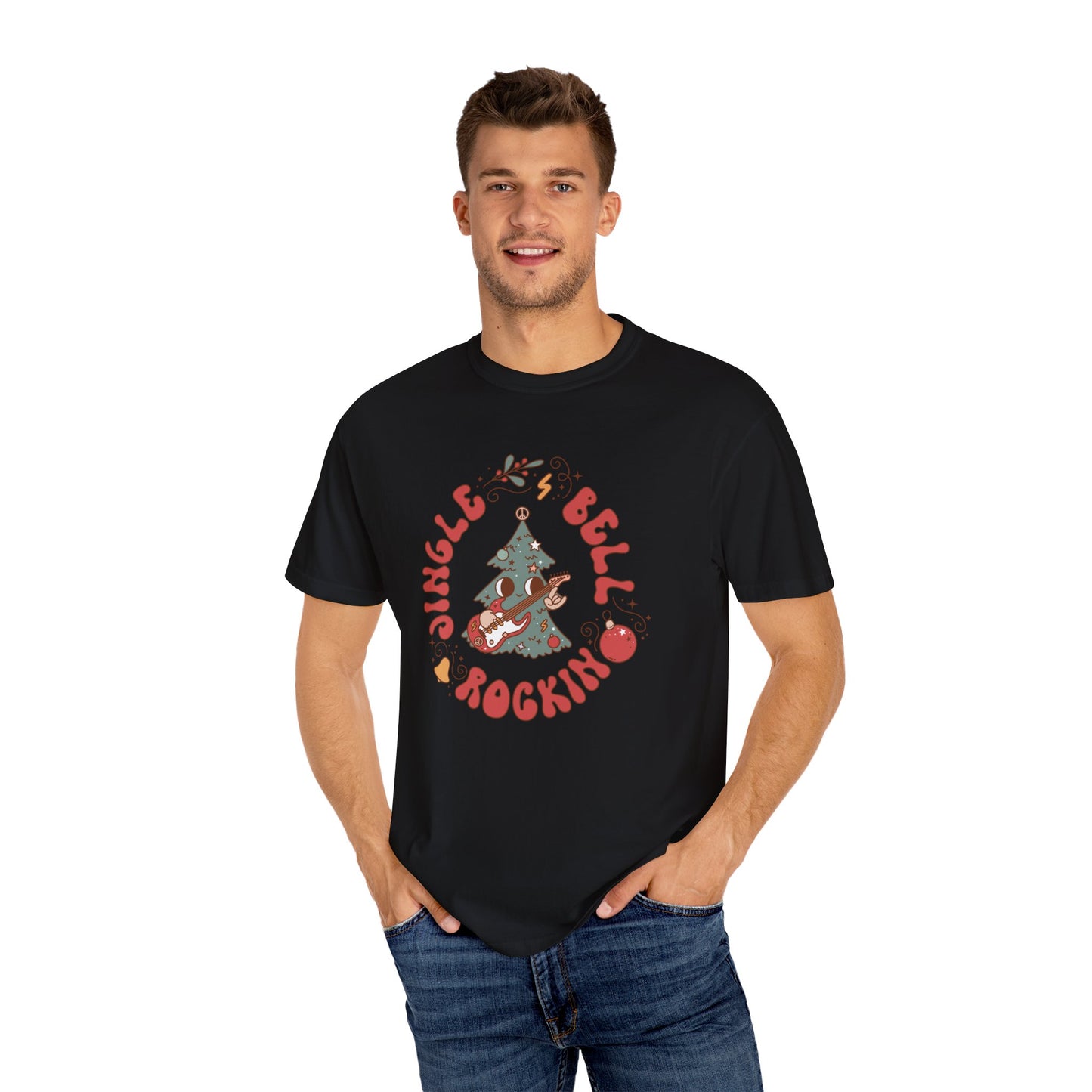 Groovy Jingle Bell Rockin Christmas Retro Style TeeShirt