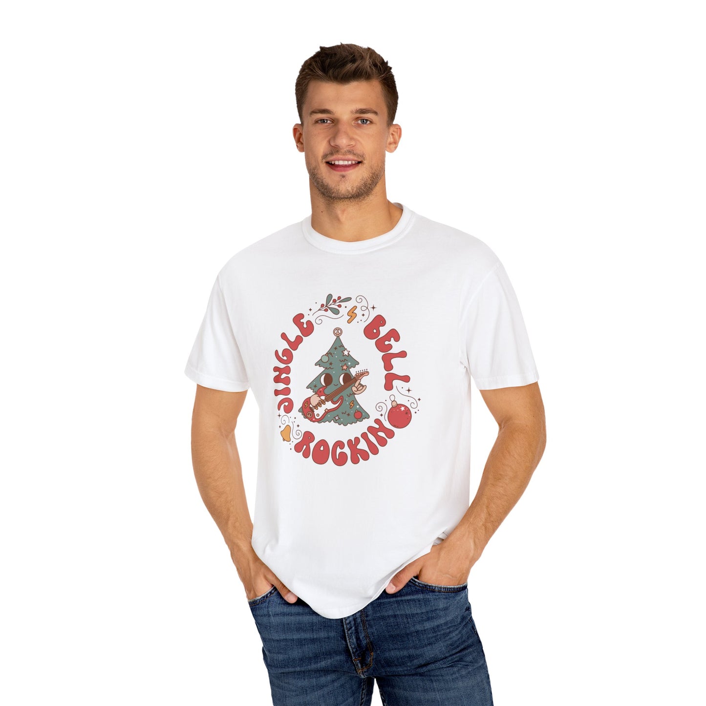 Groovy Jingle Bell Rockin Christmas Retro Style TeeShirt