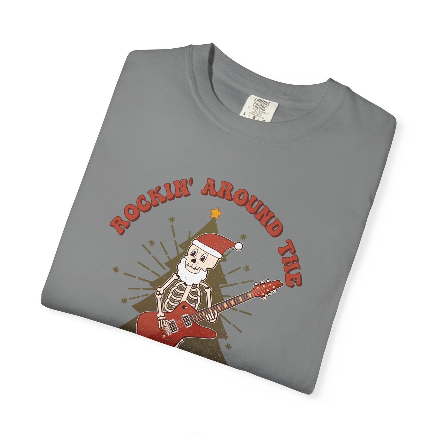 Rockin Around the Christmas Tree Skeleton Christmas Tshirt