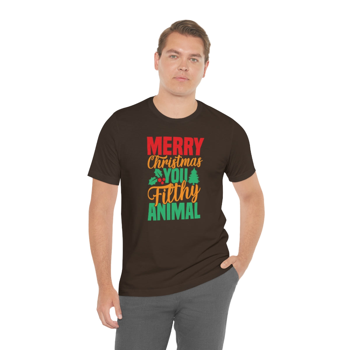 Merry Christmas You Filthy Animal Funny Christmas Tshirt
