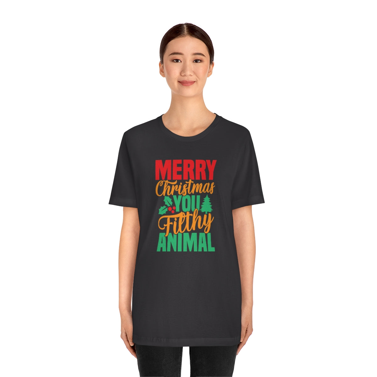 Merry Christmas You Filthy Animal Funny Christmas Tshirt