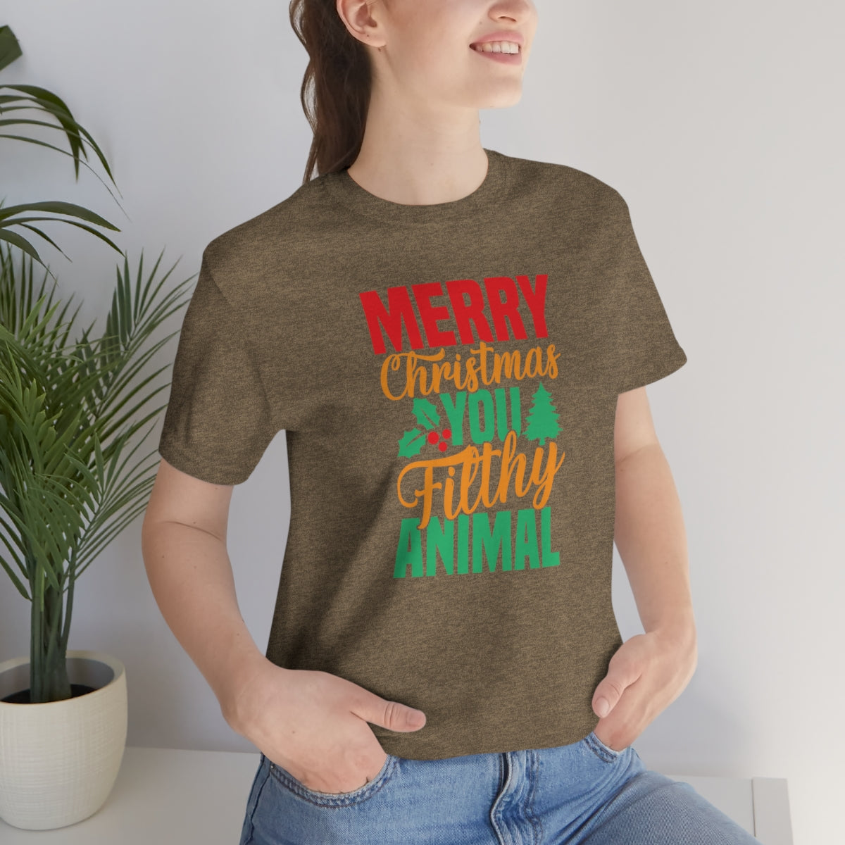 Merry Christmas You Filthy Animal Funny Christmas Tshirt