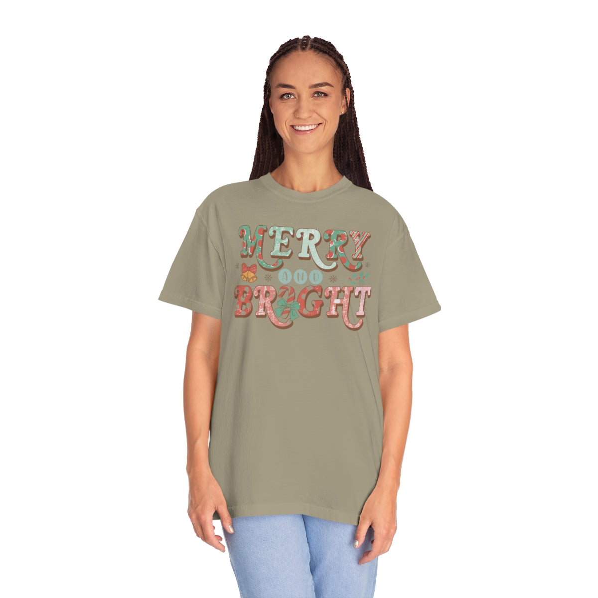 Merry & Bright Retro Christmas T-Shirt