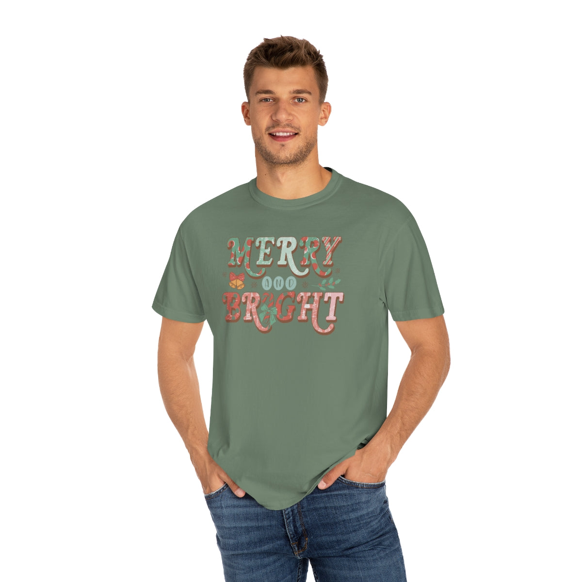 Merry & Bright Retro Christmas T-Shirt