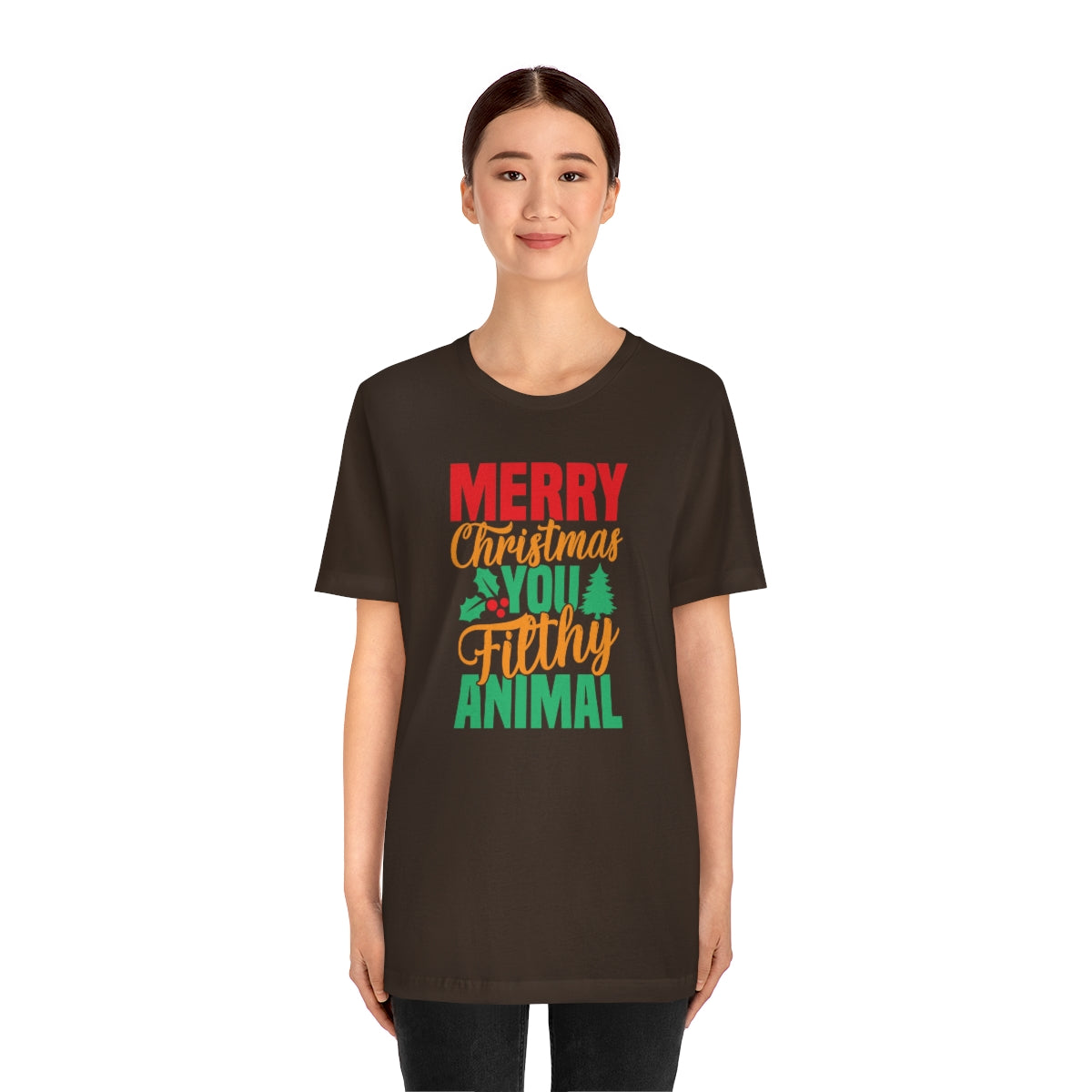 Merry Christmas You Filthy Animal Funny Christmas Tshirt