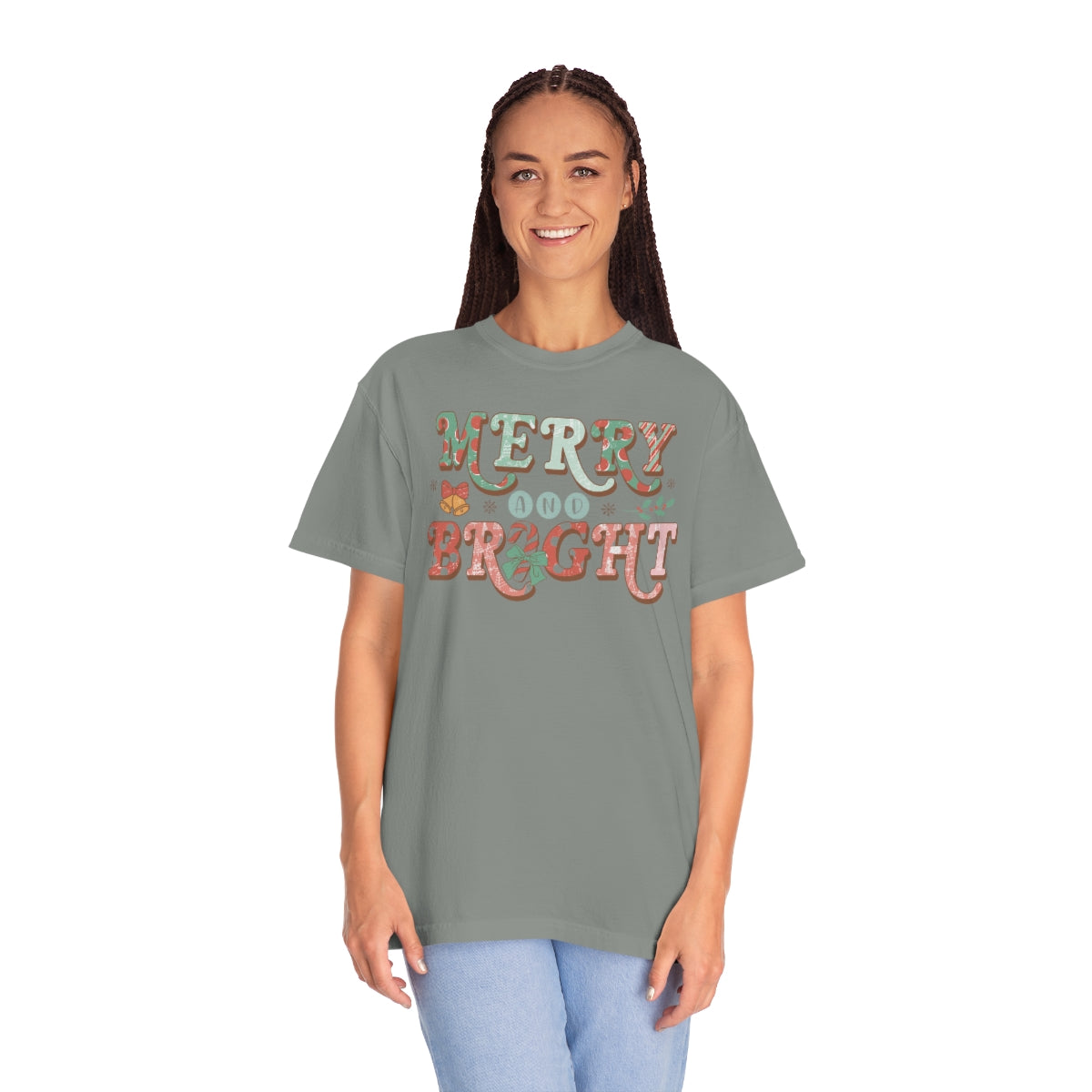 Merry & Bright Retro Christmas T-Shirt