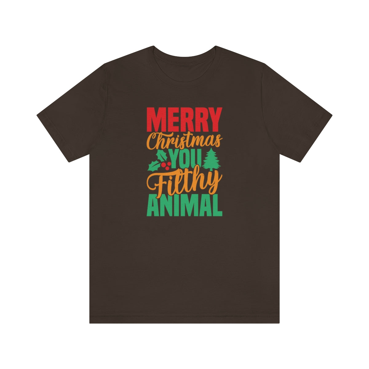 Merry Christmas You Filthy Animal Funny Christmas Tshirt