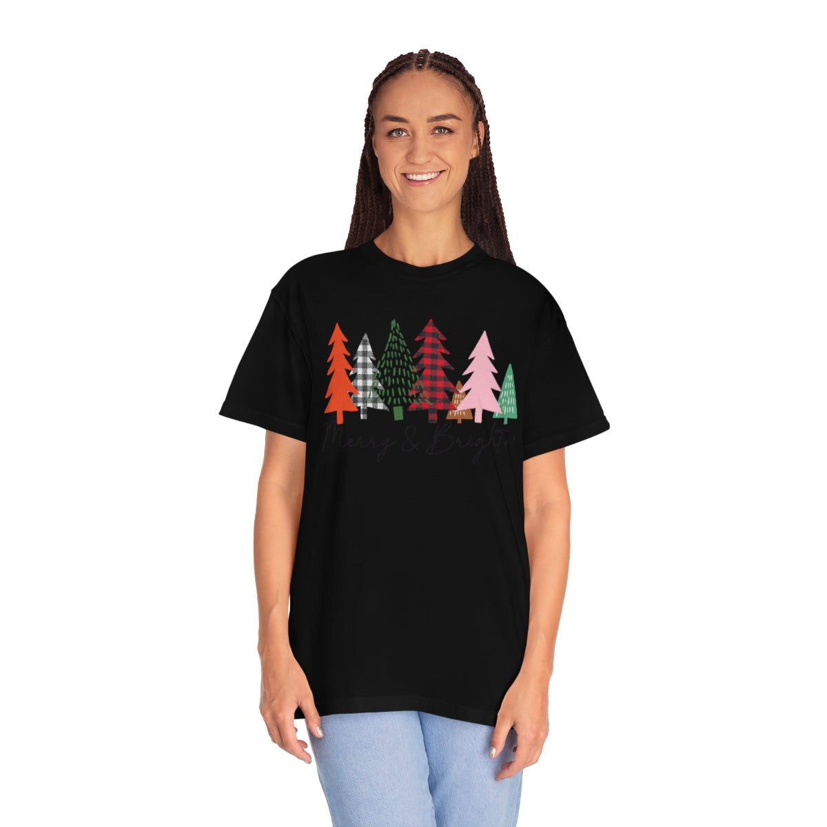 Merry & Bright Christmas Tree Tshirt