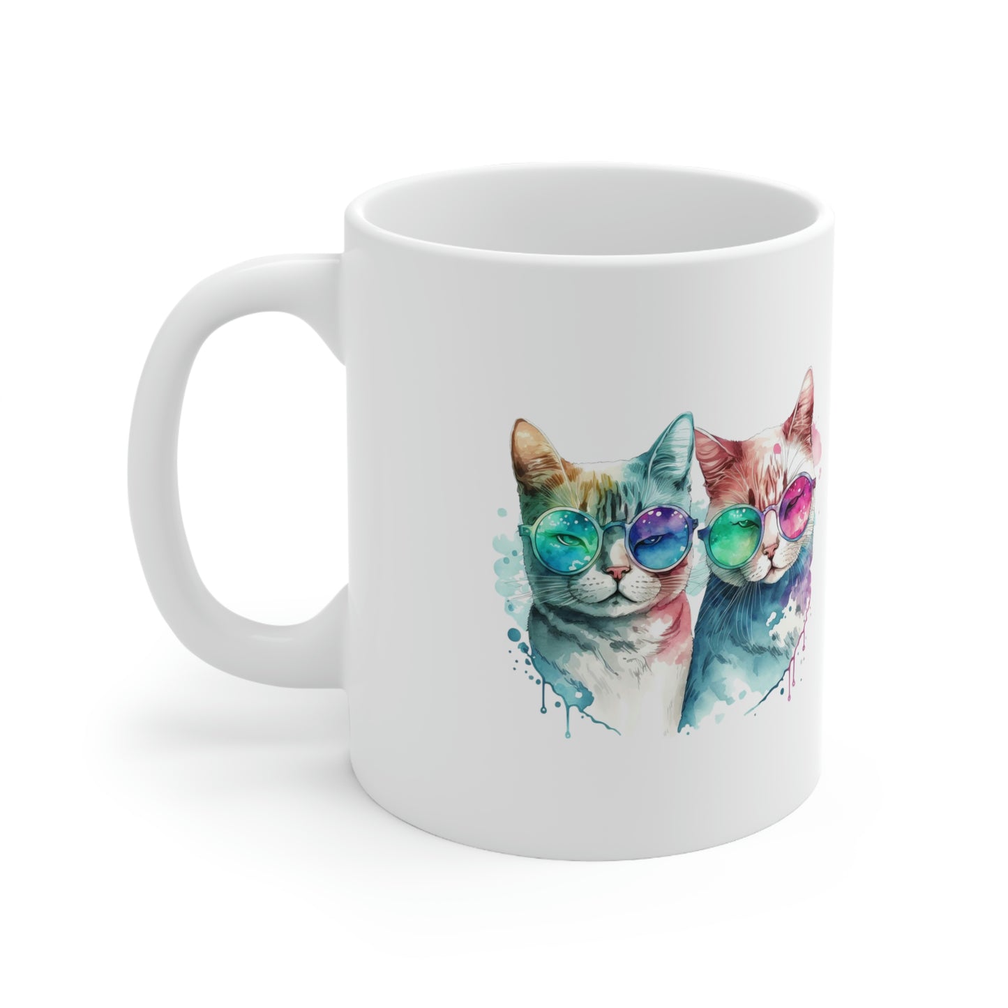 Cute Cat Couple Valentines Gift for Her Ceramic Mug 11oz