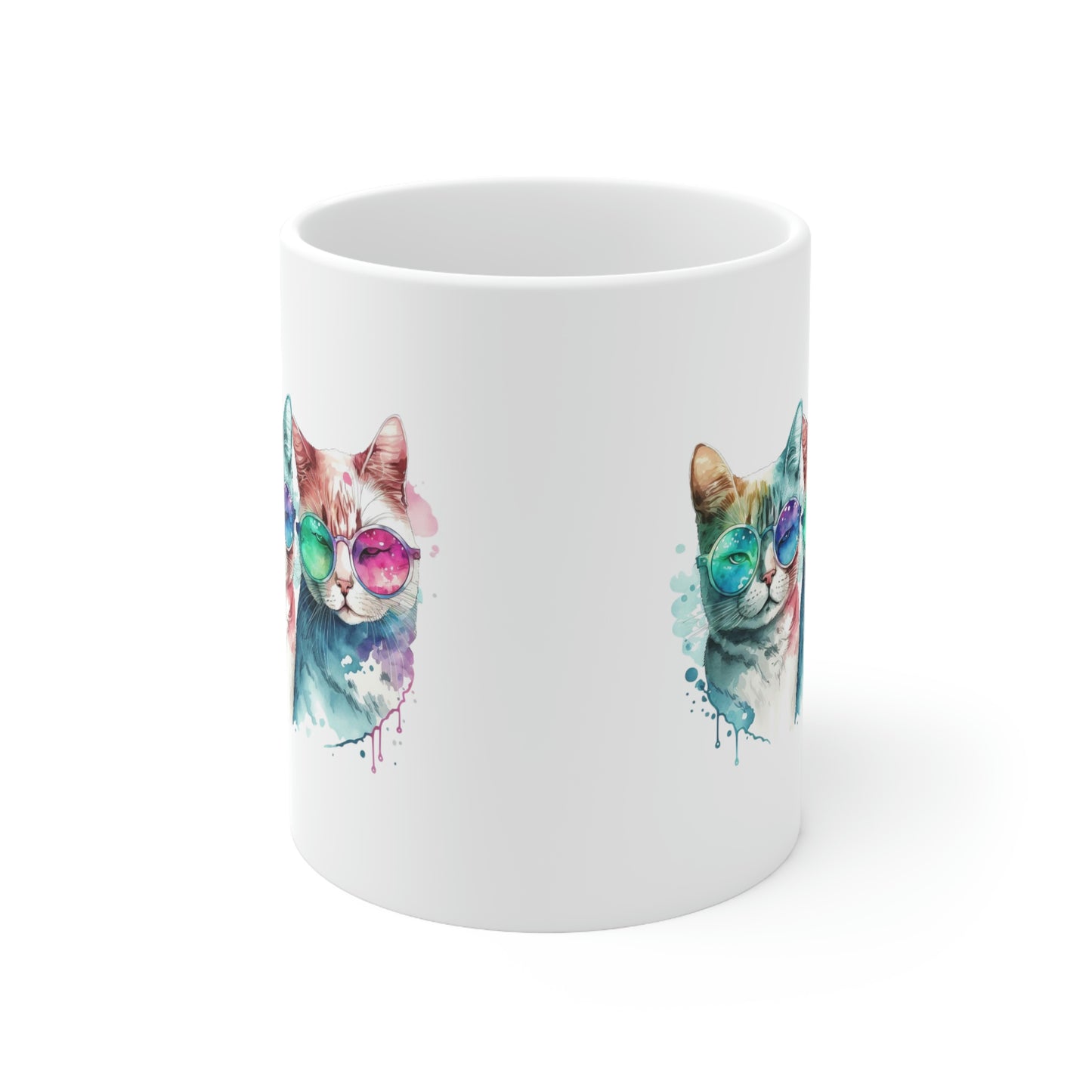 Cute Cat Couple Valentines Gift for Her Ceramic Mug 11oz