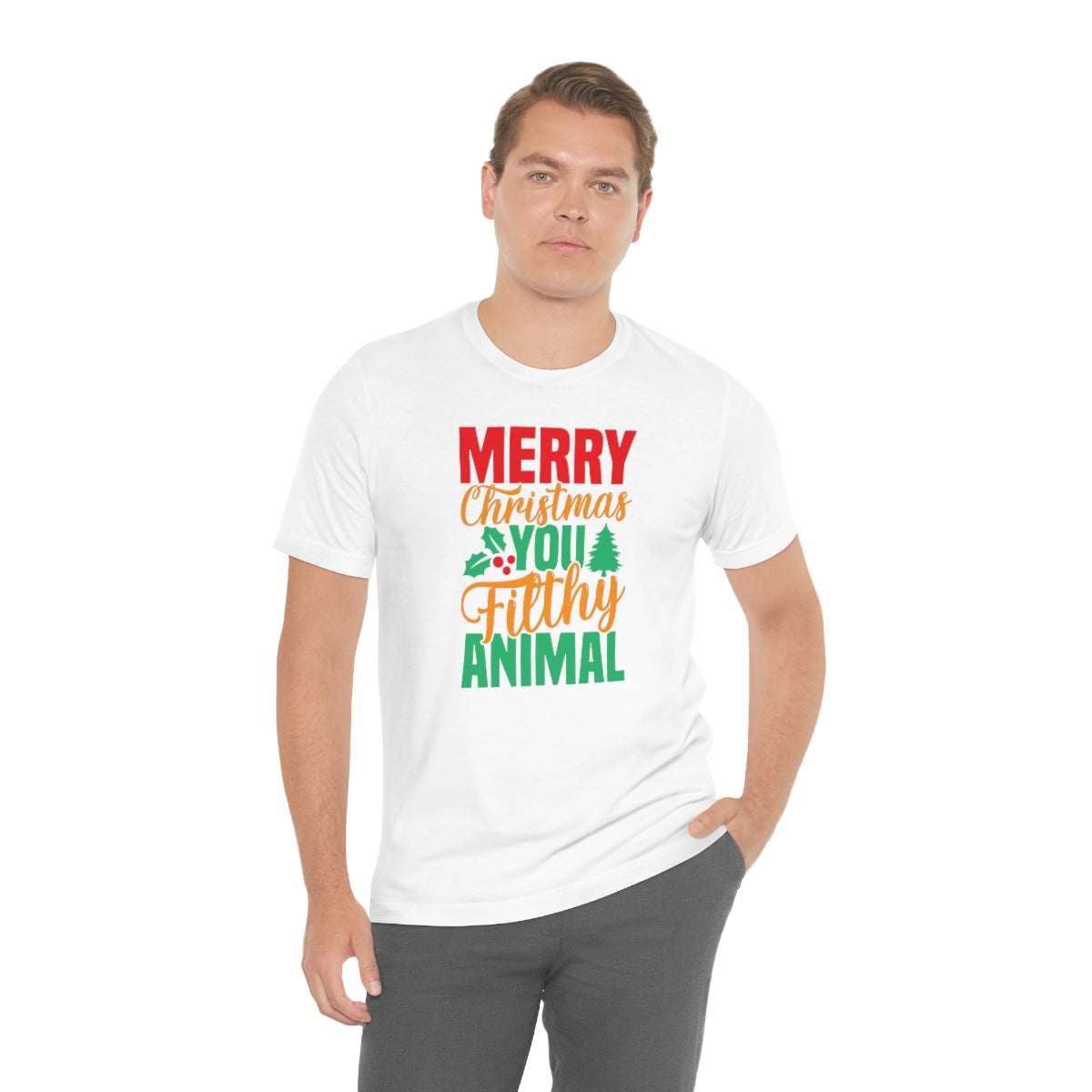 Merry Christmas You Filthy Animal Funny Christmas Tshirt