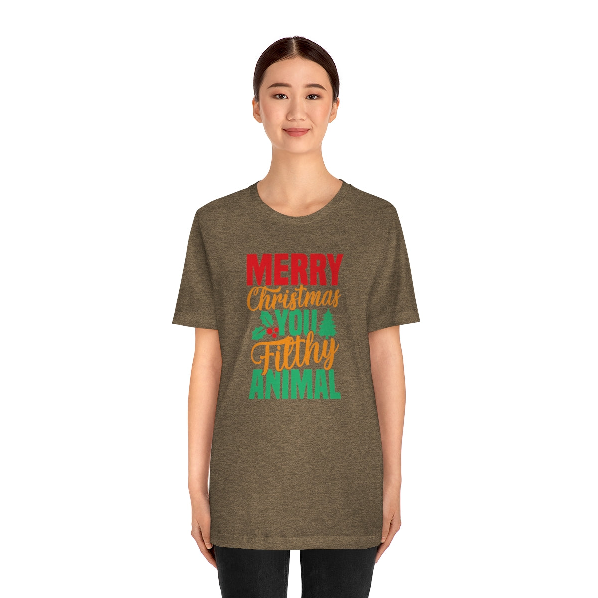 Merry Christmas You Filthy Animal Funny Christmas Tshirt