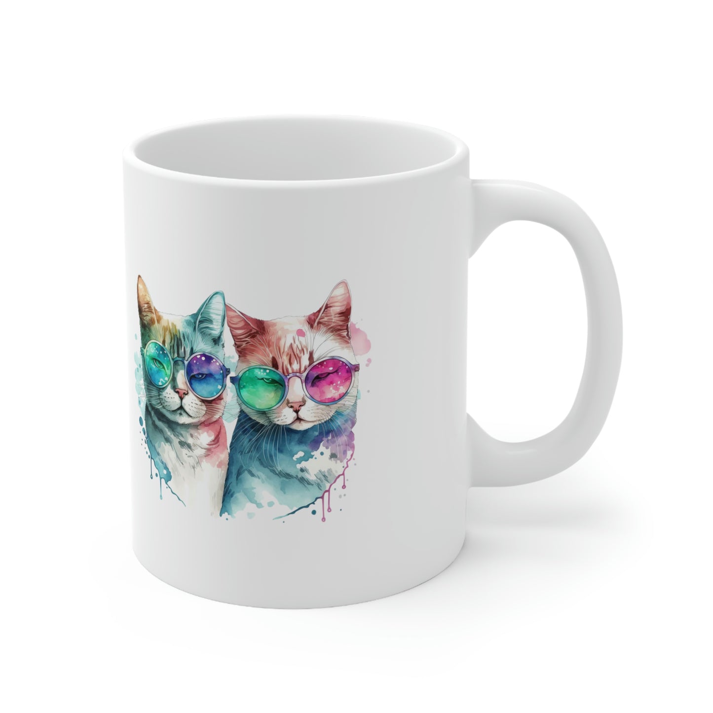 Cute Cat Couple Valentines Gift for Her Ceramic Mug 11oz