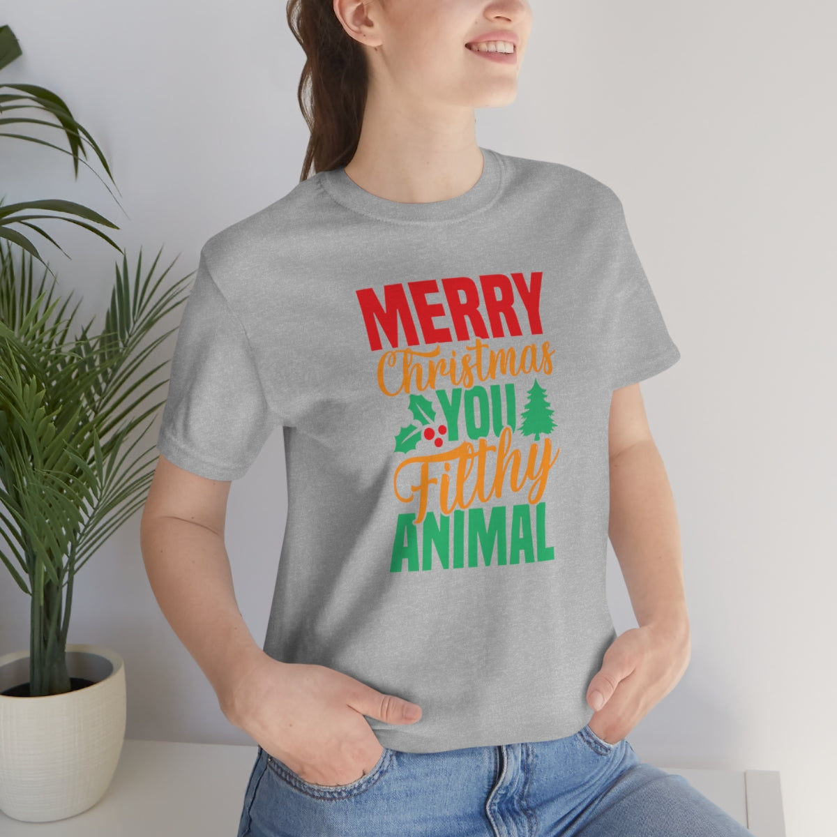 Merry Christmas You Filthy Animal Funny Christmas Tshirt
